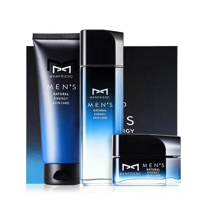 

Custom OEM mens skin care products Face Cleanser Moisturizing Hydrating Essence Toner Cream Private Label Skin Care Set For Men