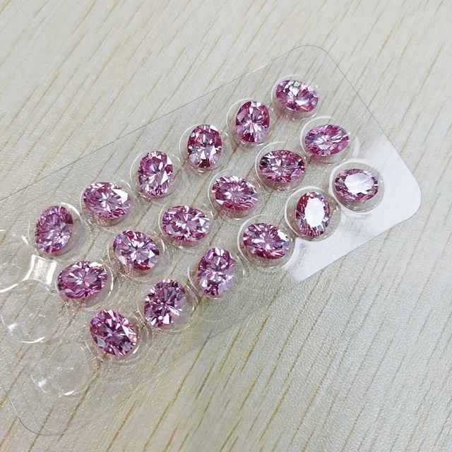 

Round Brilliant 6.5mm&8.0mm Fancy Pink Moissanite Pink Diamond for High End Jewelry, Def