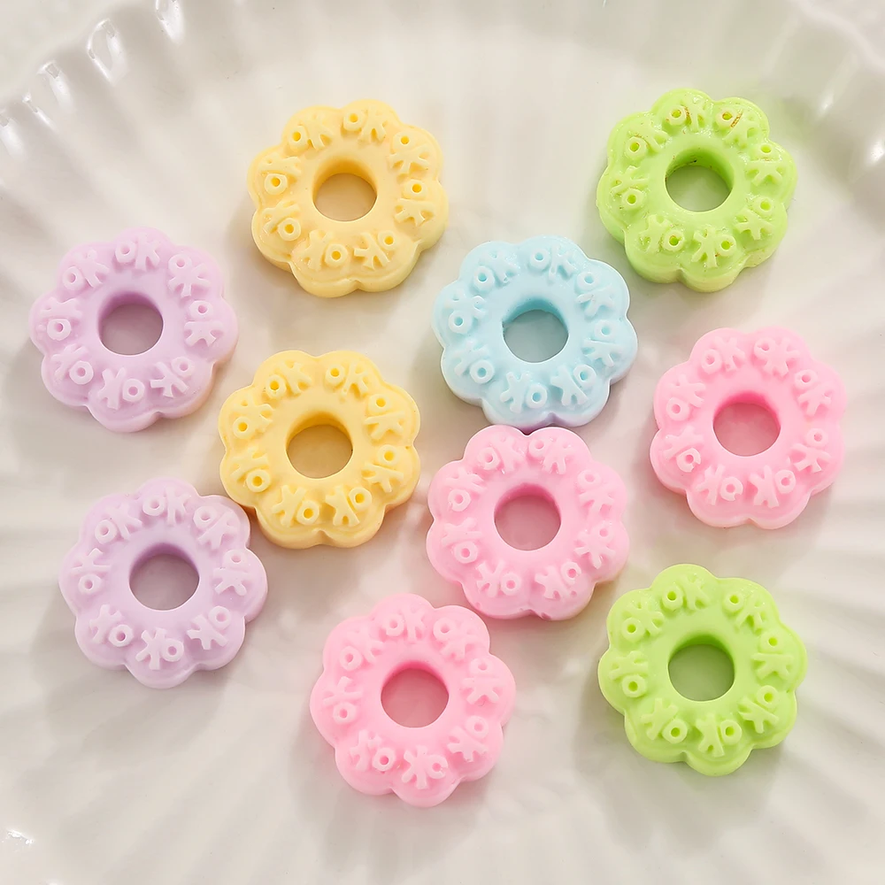 

Creative new fashionable Beautifully OK donut resin chain diy cream glue mobile phone case headgear hairpin accessories Material, As shown