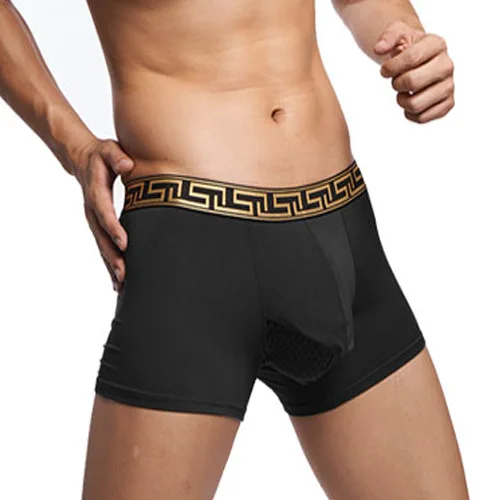 

Wholesale Plus Size Inner Wears Sexy Modal Mesh Men Panty Brief Shorts Pants Boxer Man Underwear, Purple, black, blue, gray, coffee