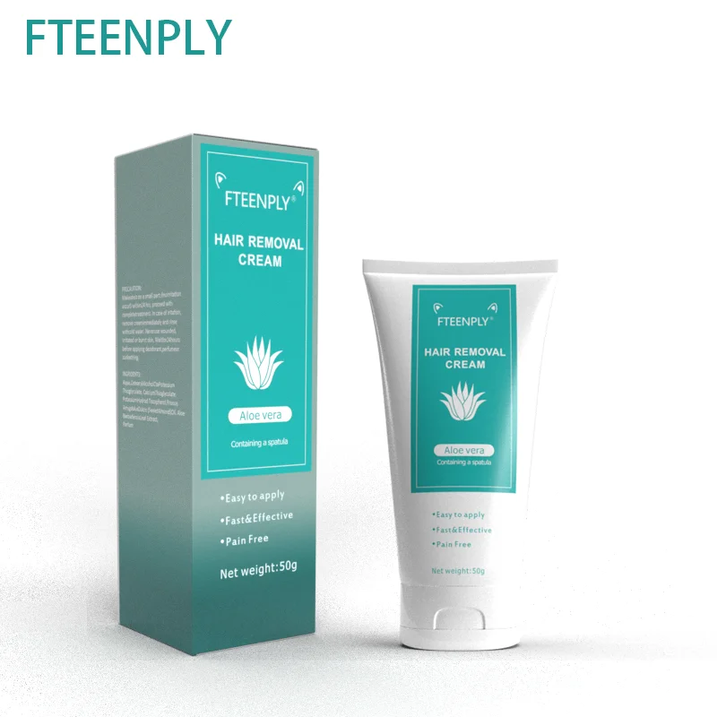 

FTEENPLY aloe painless hair removal cream with spatula effective hair removal lotion smooth skin personal hair removal