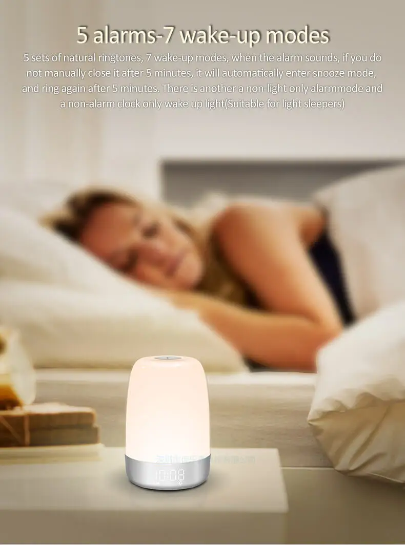 Best Natural Light Alarm Clock Smart Sunrise Wake Up Light Buy Smart