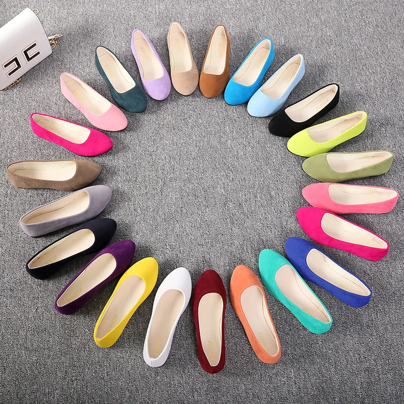 

23 candy color Simple and classic style women flat casual shoes C3, Colors