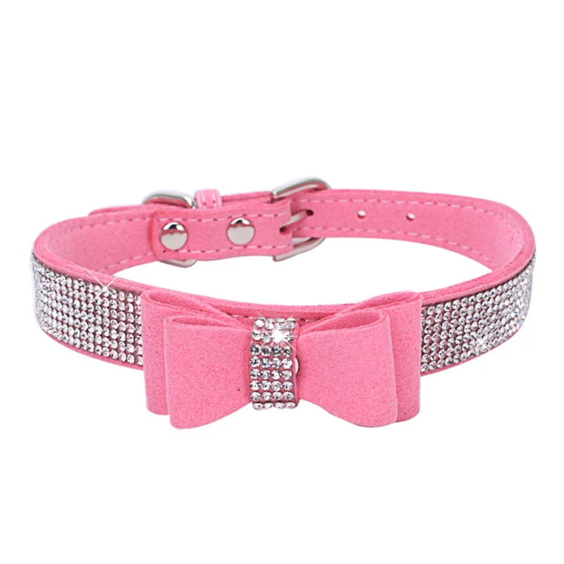 

Hot Sale Cat Dog Collars With Bowtie Dog Rhinestone Collar And Leash Dog Collar Bowtie, Multi colors