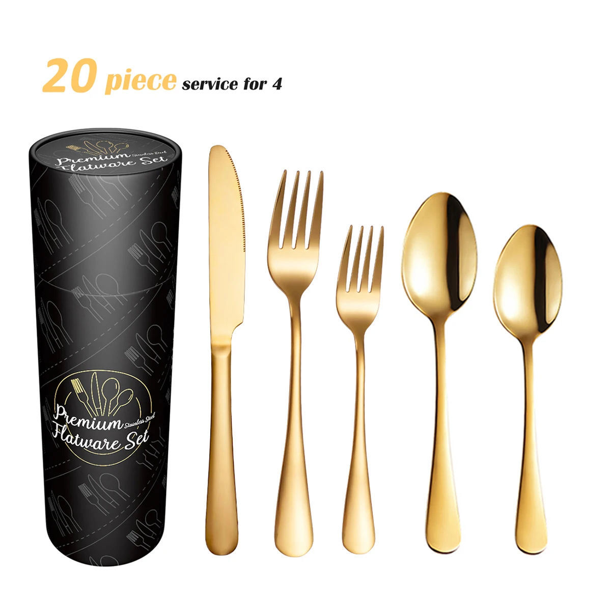 

Wholesale Mirror Flatware Gift Wedding Kitchen Silverware Stainless Steel Knife Fork Spoons Gold Cutlery Sets With Box, Silver, gold, black, rose gold, colorful