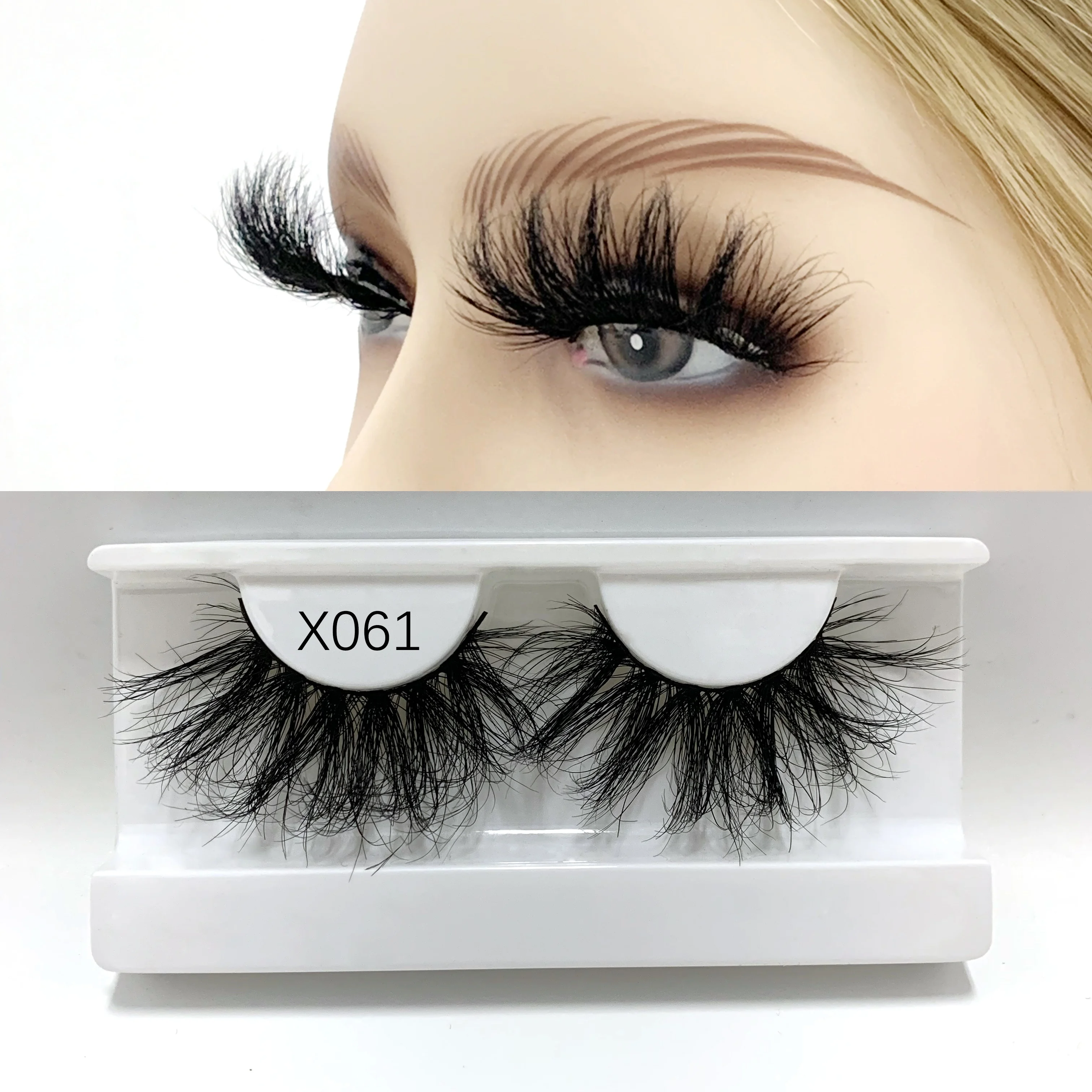 

25mm fluffy 3d 5d mink lashes wholesale 3d mink eyelashes cruelty free handmade real mink false eyelashes, Natural black