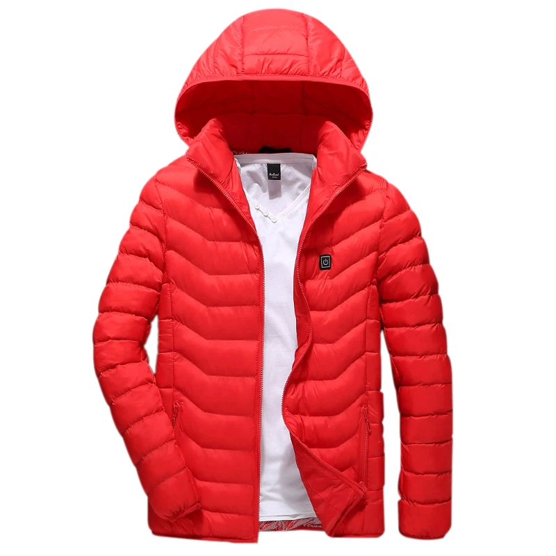 
Casual Red Winter Jacket Men Waterproof 