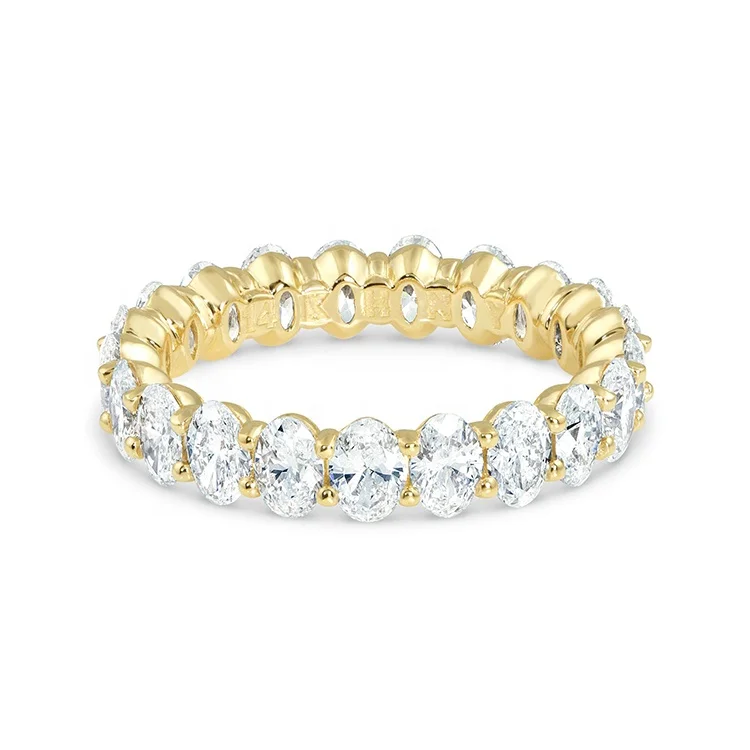 

Eternity Band Ring Woman 1ct 1.5ct 2ct 3ct Wedding Ring Oval Cut Moissanite Diamond Engagement Ring in 14K Gold, White gold, yellow gold, rose gold