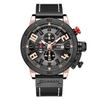 

Promotion Low Price High Quality CURREN Men Multifunctional Wristwatch Genuine Leather Band Waterproof Calendar Quartz Watch