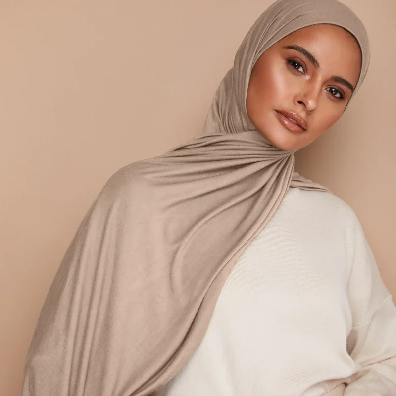 

Hot Sale Islam Muslim Plain Women Wrap Maxi Soft Stretch Shawl Best Scarf Premium Cotton Jersey Hijab