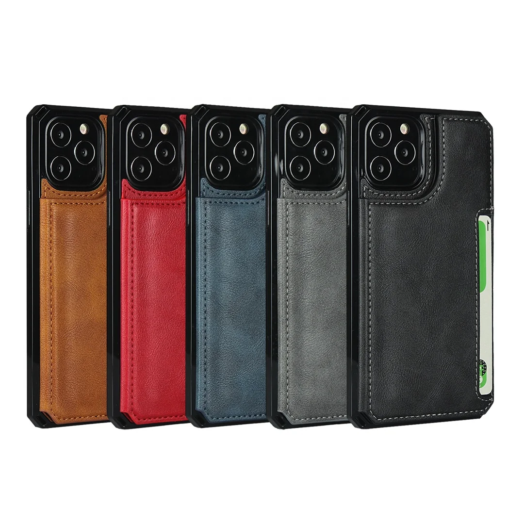 

New Luxury TPU PU Leather Protective Cover for Iphone 12 pro max Flip Wallet Phone Cases, Multi-color, can be customized