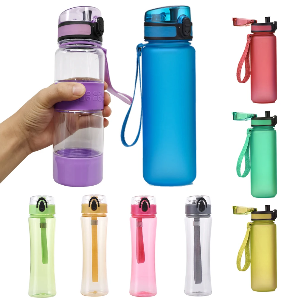 

wholesale one-click flip top lid wide mouth leak proof bottle 500ml 0.75l Lockable Click Sport tritan kids plastic water bottles, Customized color acceptable