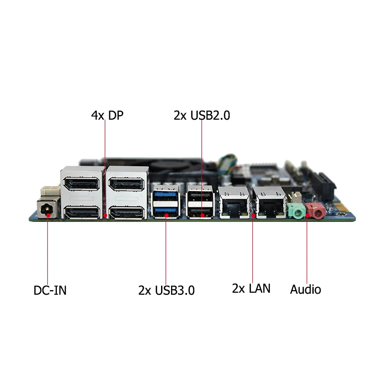 

New Design ITX 4DP Displays 6 COM Dual Channel DDR4 32GB AMD V1605B And 2500U CPU Amd Motherboard Gaming