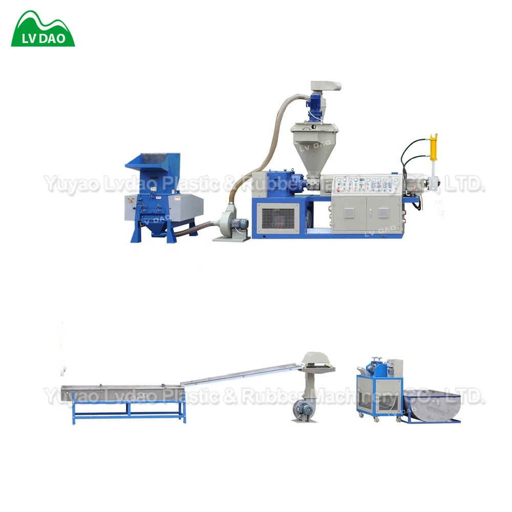 
High efficiency dry PP PE film or woven bag material plastic recycling machine 