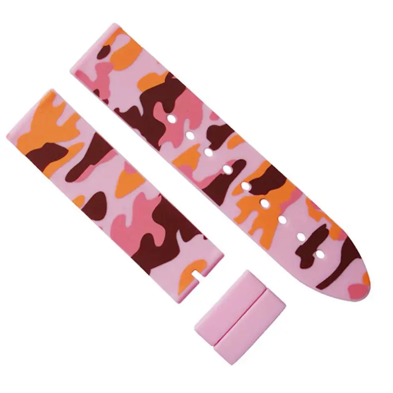 

New Product Camouflage Silica Gel Straps Quick Release Silicone Watch Band