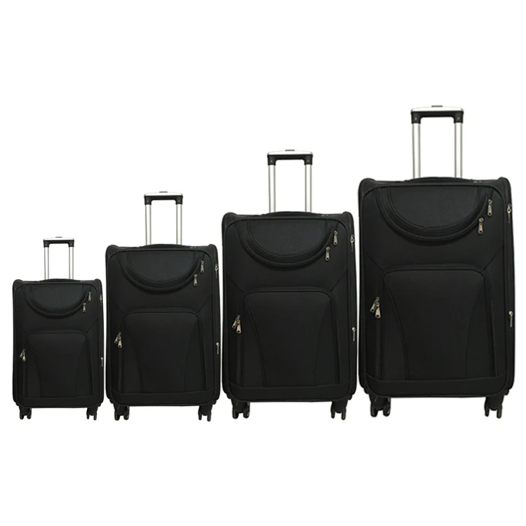 High Quality Black Nylon Waterproof Luggage Suitcase Soft Eva 600d