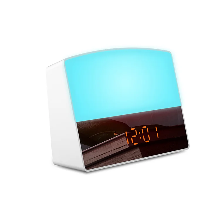 

Smart simulation FM Radio wake up light sunrise table alarm clock led digital wekker