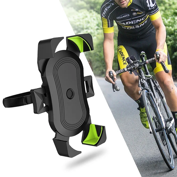 

New popular aluminum qc3.0 fast charger mobile phone holder for bike motorcycle scooter, Black/yellow