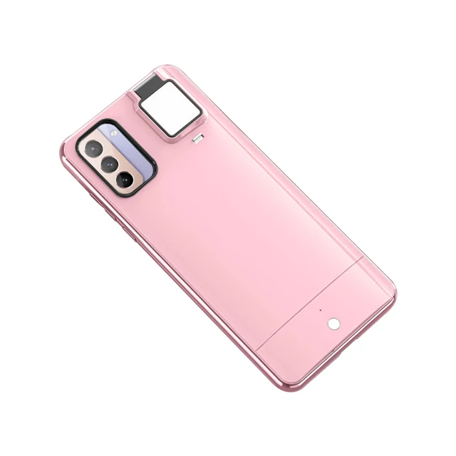 

Phone case with Ring Light for Samsung Galaxy S21LED Illuminated Selfie Light Up Luminous Flashlight Full Body Protect, White,pink,black