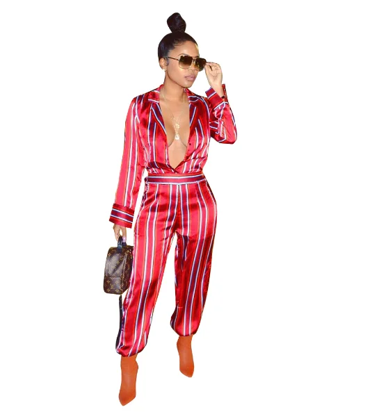 

Women Sexy Party Club Wear Striped Romper Jumpsuit, Picture