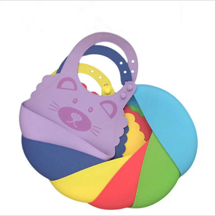 

Easily Clean Washable Waterproof infant kids feeding dribble saliva EVA baby bibs