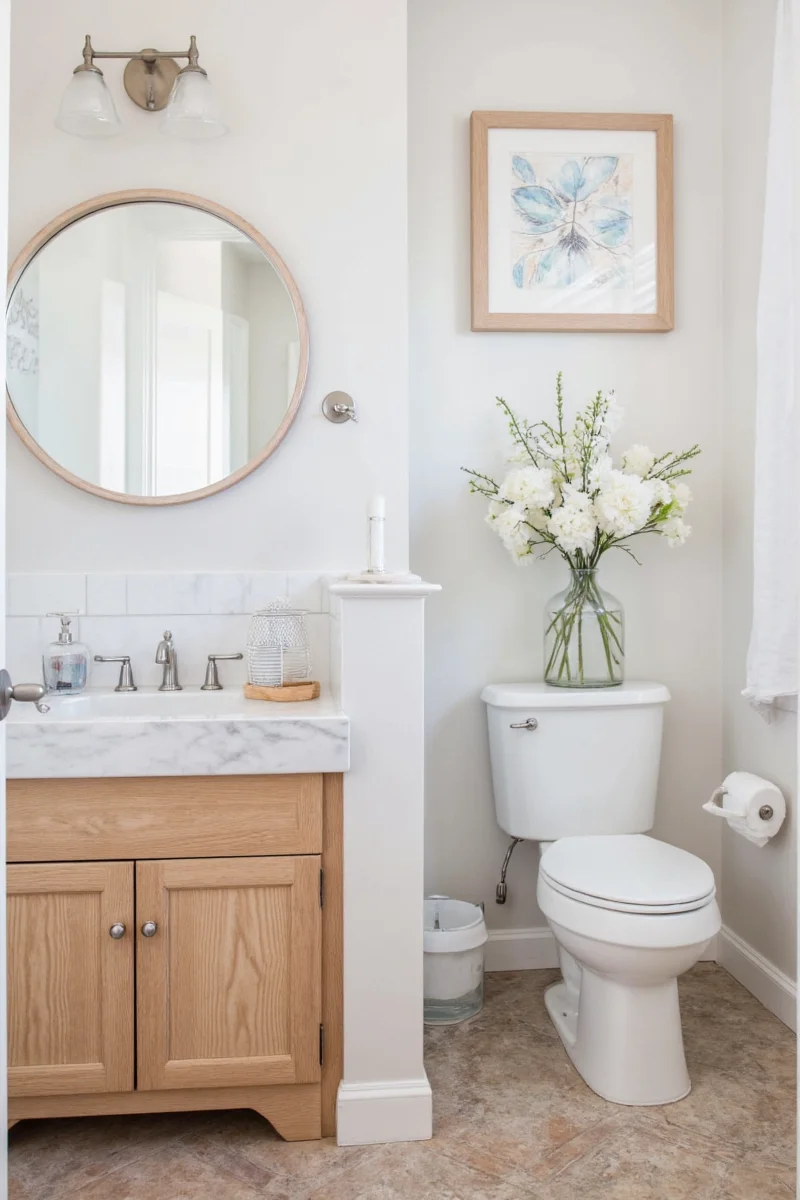 DIY hidden compartment in bathroom vanity
