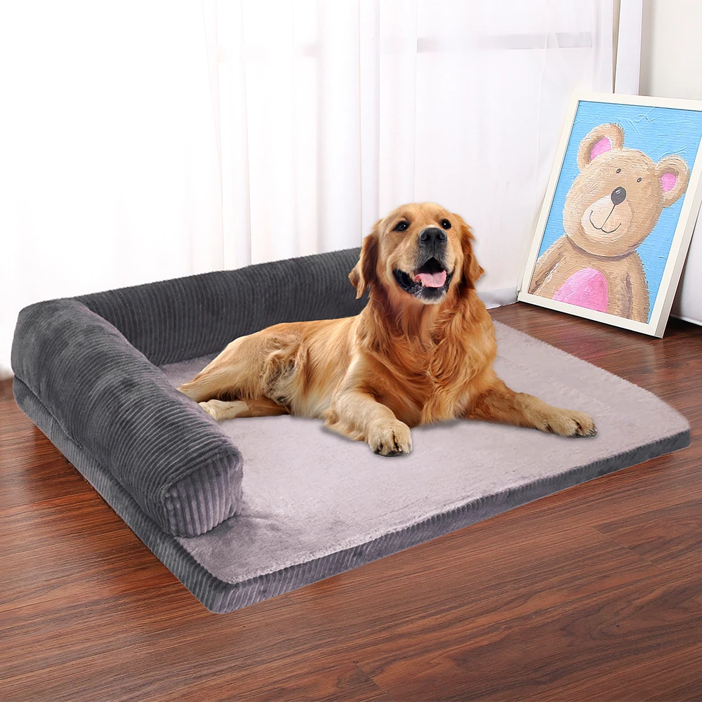 

Bed Soft Pet Cat Sofa Beds Big Dog Kennel Cushion Mat Puppy German Shepherd L Shaped Couch For Large Small Dogs