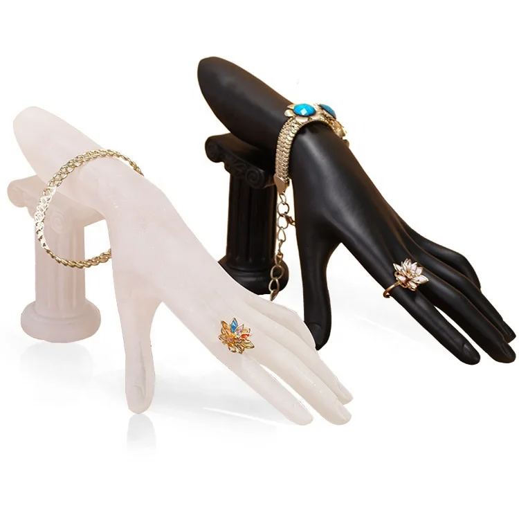 

Factory hot sale Bracelet Ring Stand Display Mannequin, Gold, silver, white, black paint, frosted white, black velvet