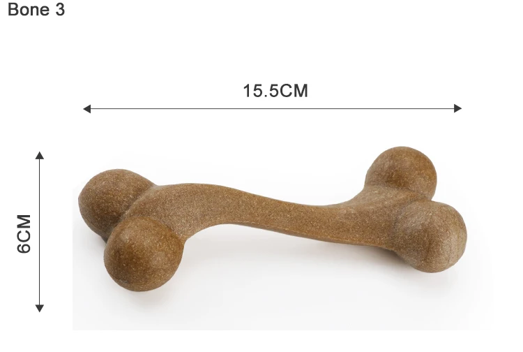 Wholesale Pet Molar Toys Nylon Dog Bone Toys Indestructible Dog Teething Toy Bamboo Wood Bone Shape Dog Chew Bones