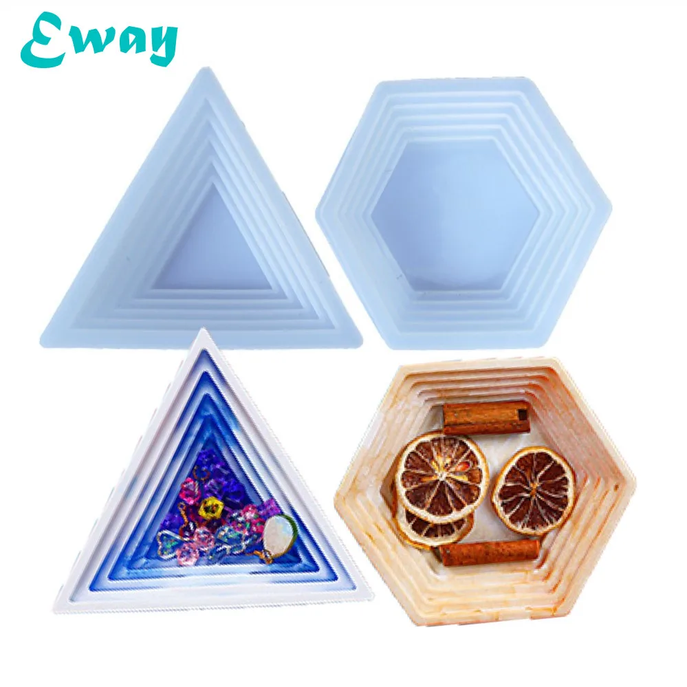

DIY Step Tray Dish Silicone Mould Resin Coaster Epoxy Plate Tray Silicone Mold