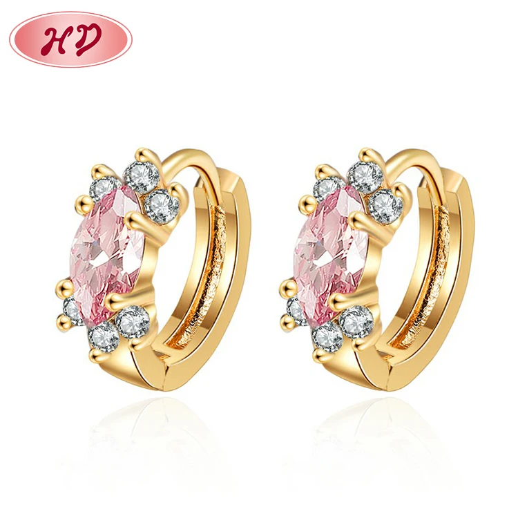 

New Stylish 18K Gold plated Cubic Zircon factory direct supply jewelries classic original earing for women 2022