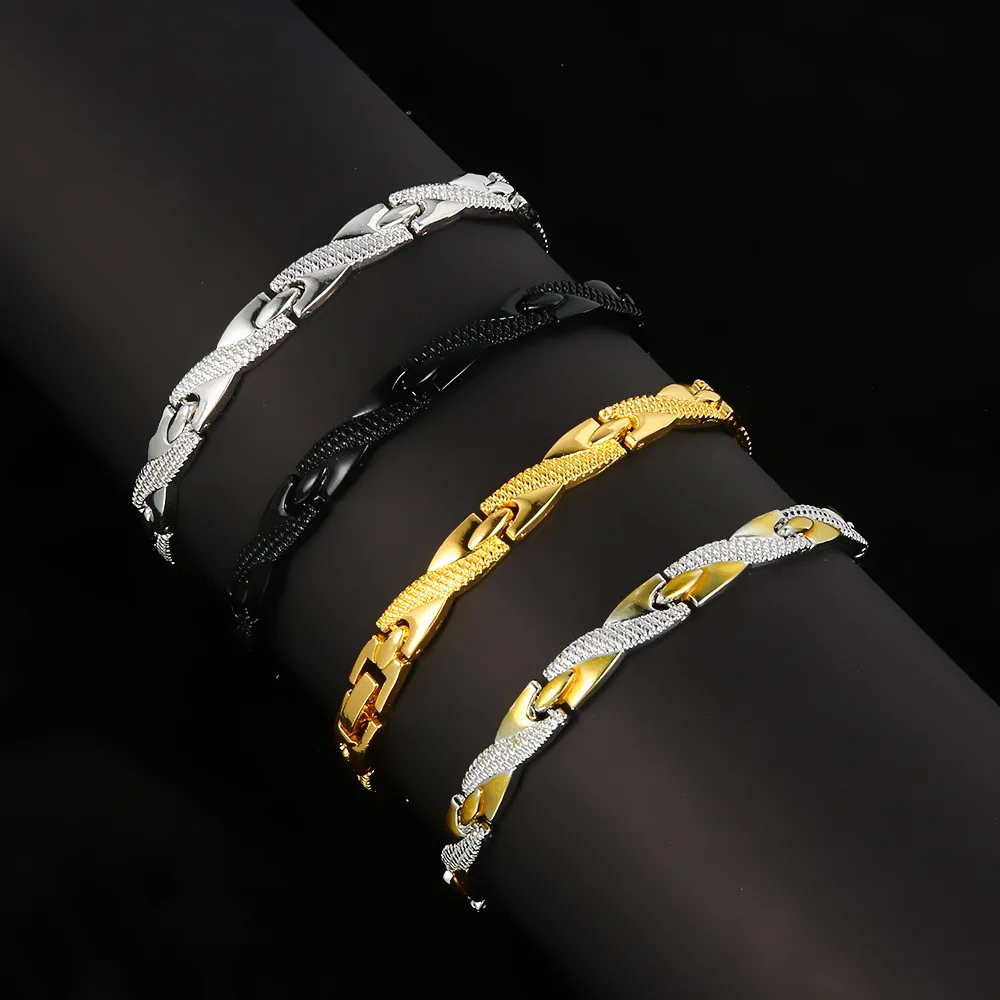 

New Healthy Magnetic Bracelet for Women Power Therapy Magnets Magnetite Bracelets Bangles Men Health Care Jewelry, 4 colors