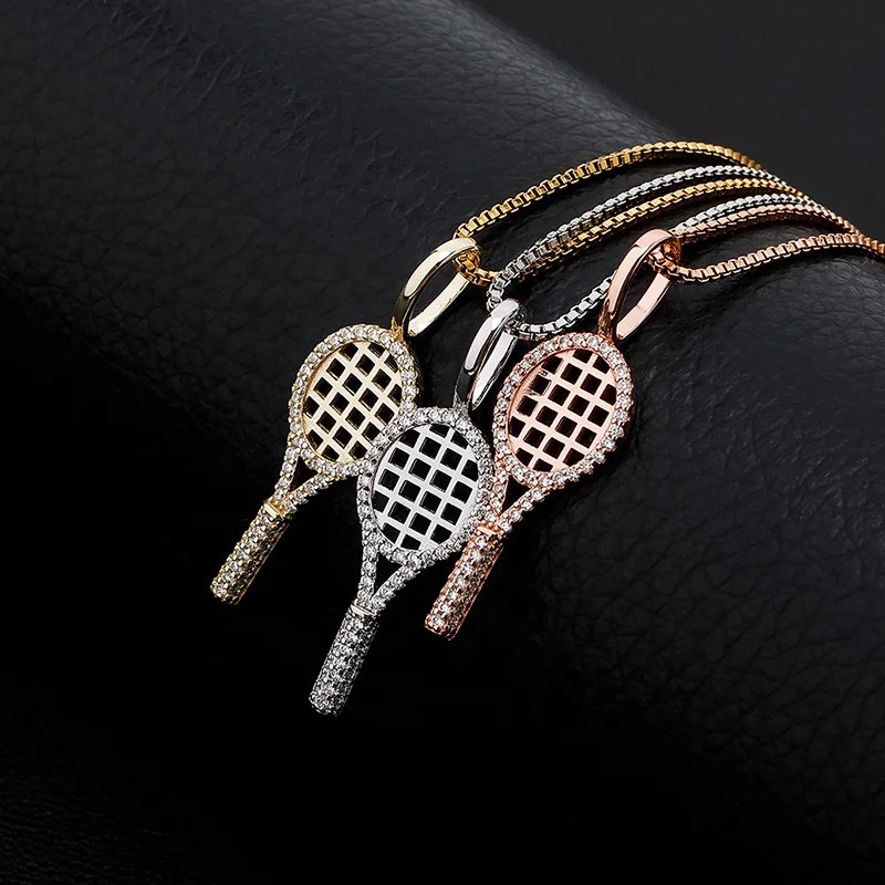 

New 2021 High Quality 925 Sterling Silver racket Pendant Women's Necklace 100% Sterling Silver Fashion Delicate Jewelry Men Gift