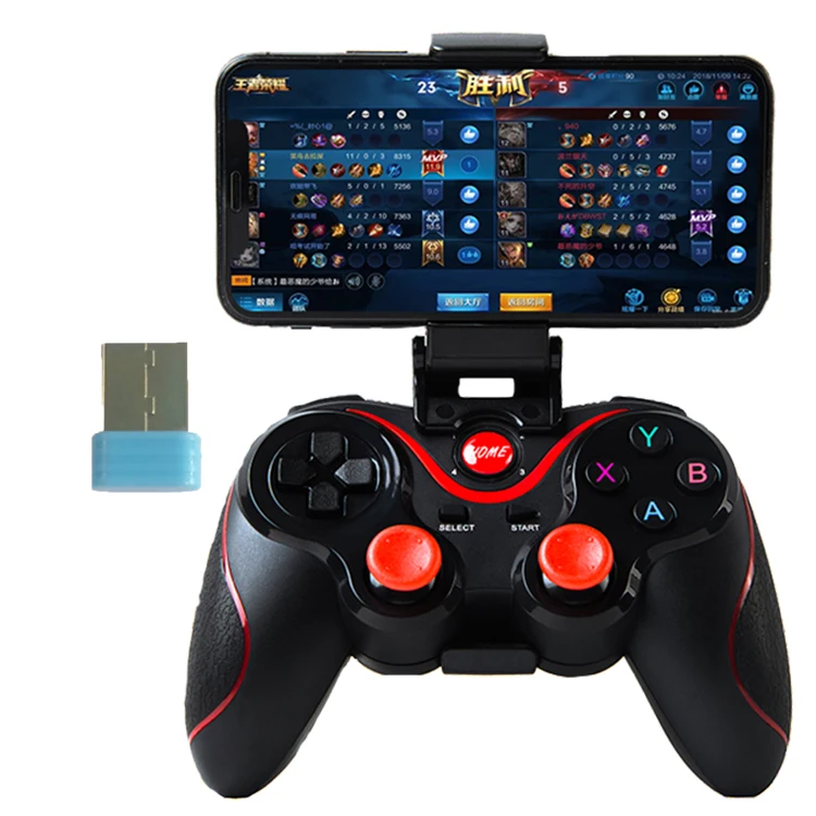

2020 Best Christmas present Z8 mobile phone gamepad game controller for android & ios & PC, Black+red