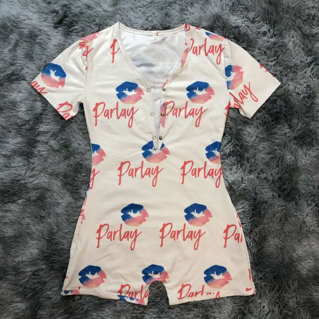 

Custom adult onesie printed parlay nighty for women sleepwear onesie for party