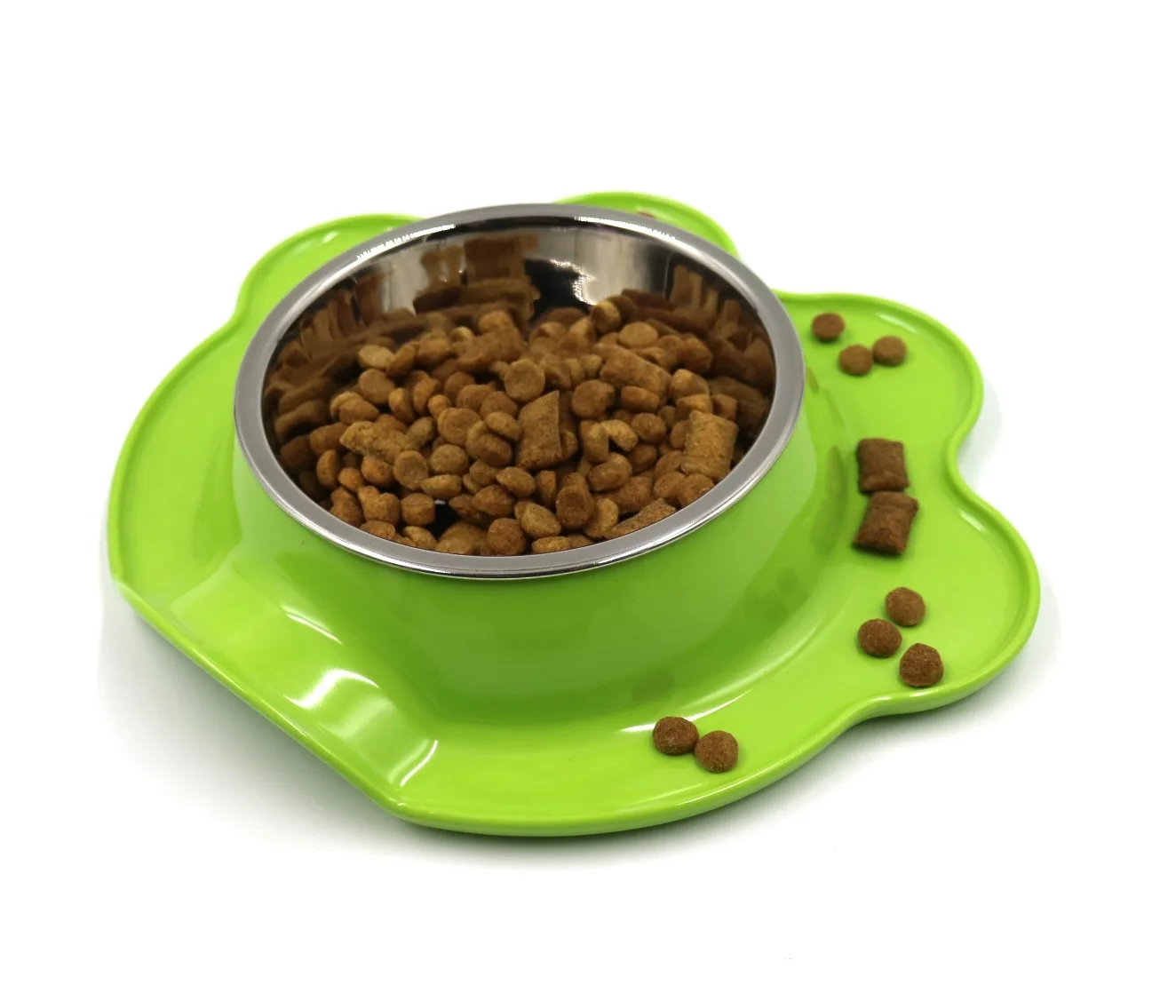 

Melamine A5 Food Grade Dog Cat Pet Feeder Stainless Steel Bowl, Red/green/blue/white/black