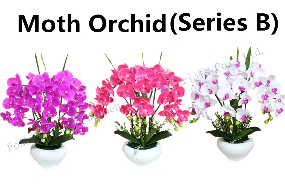Wholesale Artificial Pink Flowers Plants Phalaenopsis Potted Home Fake Orchids Buy Fake