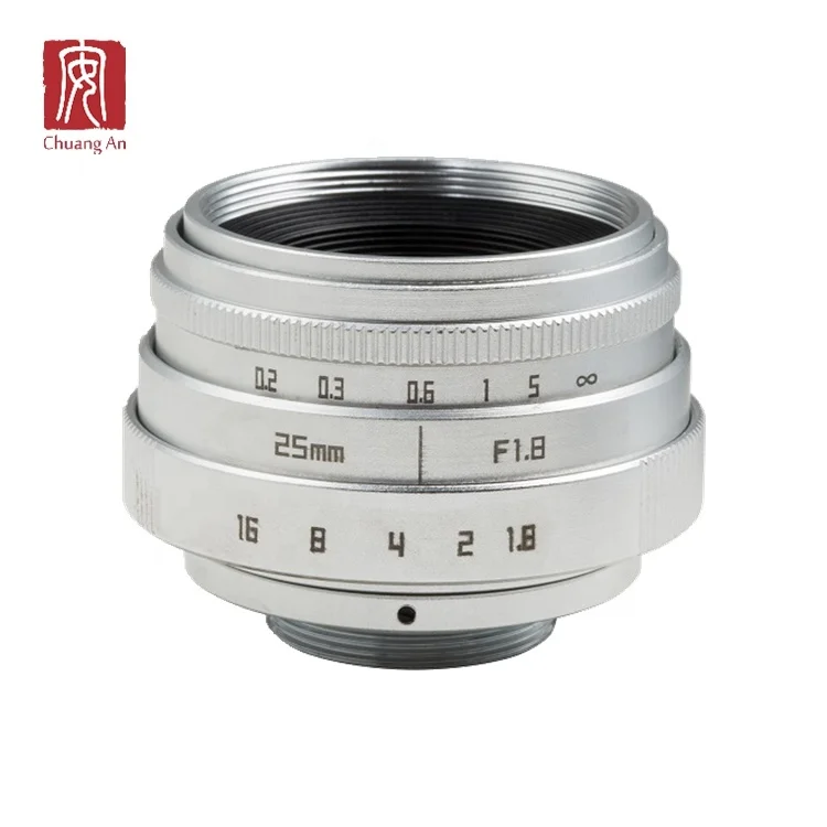 

Wholesale 25mm Camera Lens for 2/3 Mirrorless Camera, Silver