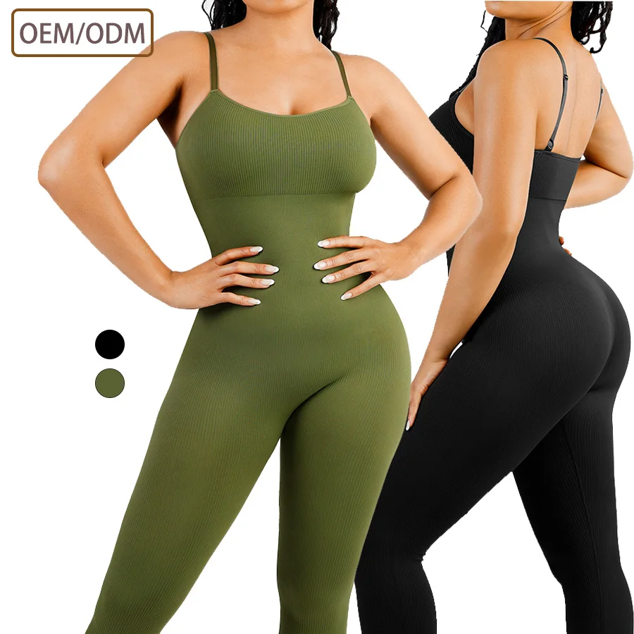 

New Design High Stretchy One Piece Jumpsuit Plus Size Body Shaper Playsuit Daily Wear Yoga Women Workout Sets