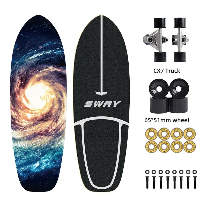 

7 layer maple CX7 Integrated high speed bearing surfboard drift land surf skateboard