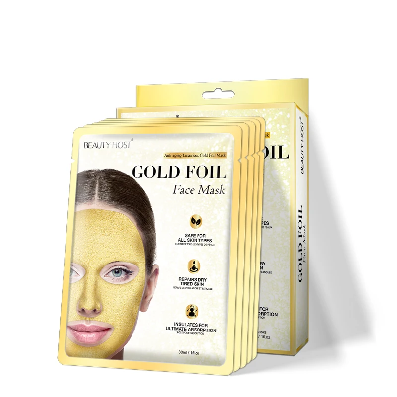 

beauty anti-aging facial mask reduce wrinkles moisturizing gold facial mask