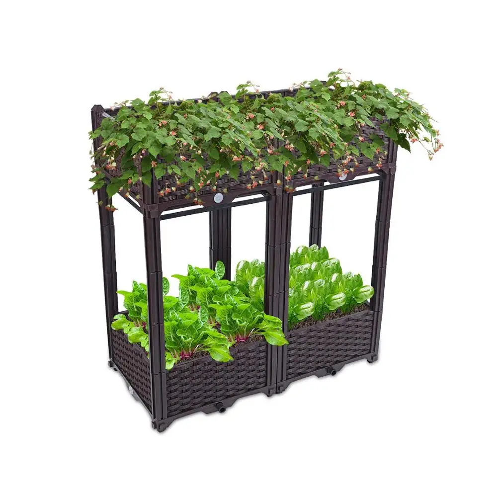 

Raised Planter on Wheels Landscaping Flower Beds Above Ground Vegetable Planters, Custom color