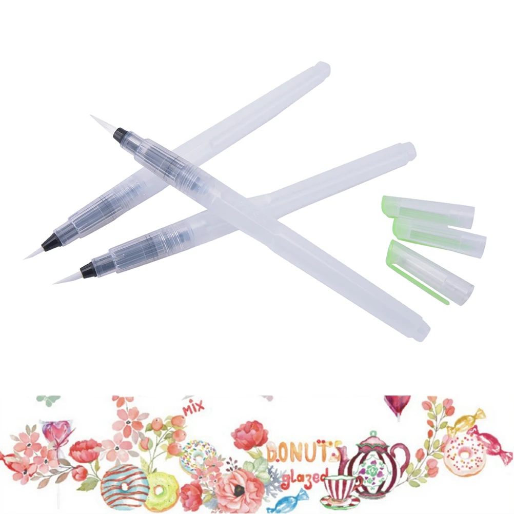 

3pcs/set Ink Pen for Water Brush Watercolor Calligraphy Painting Illustration Pen Office Stationery Tool Set