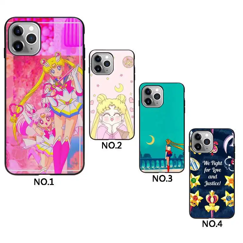

Cartoon Sailor Moon tpu mobile cover phone case for iphone, Black