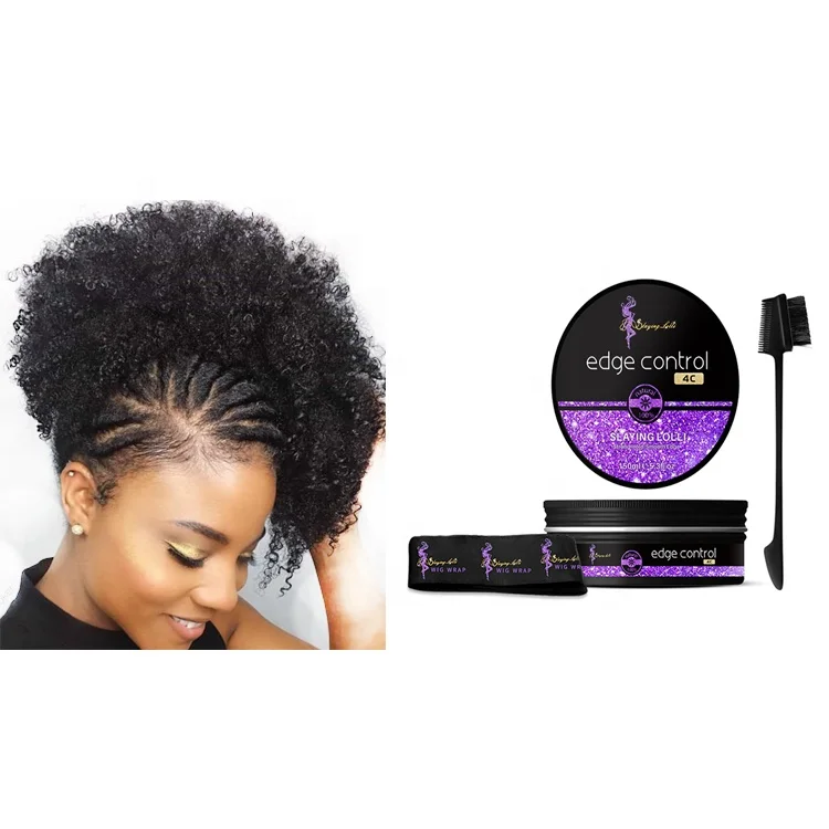 

Private label long lasting waterbased no flaking castor oil edge control for 4c hair