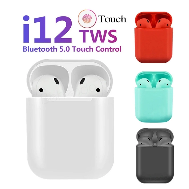 Behenda 2020 Amazon top seller I12 TWS V5.0 sport Bluetooth earphones earbud i12 with Double earphone magnetic charging box - ANKUX.COM