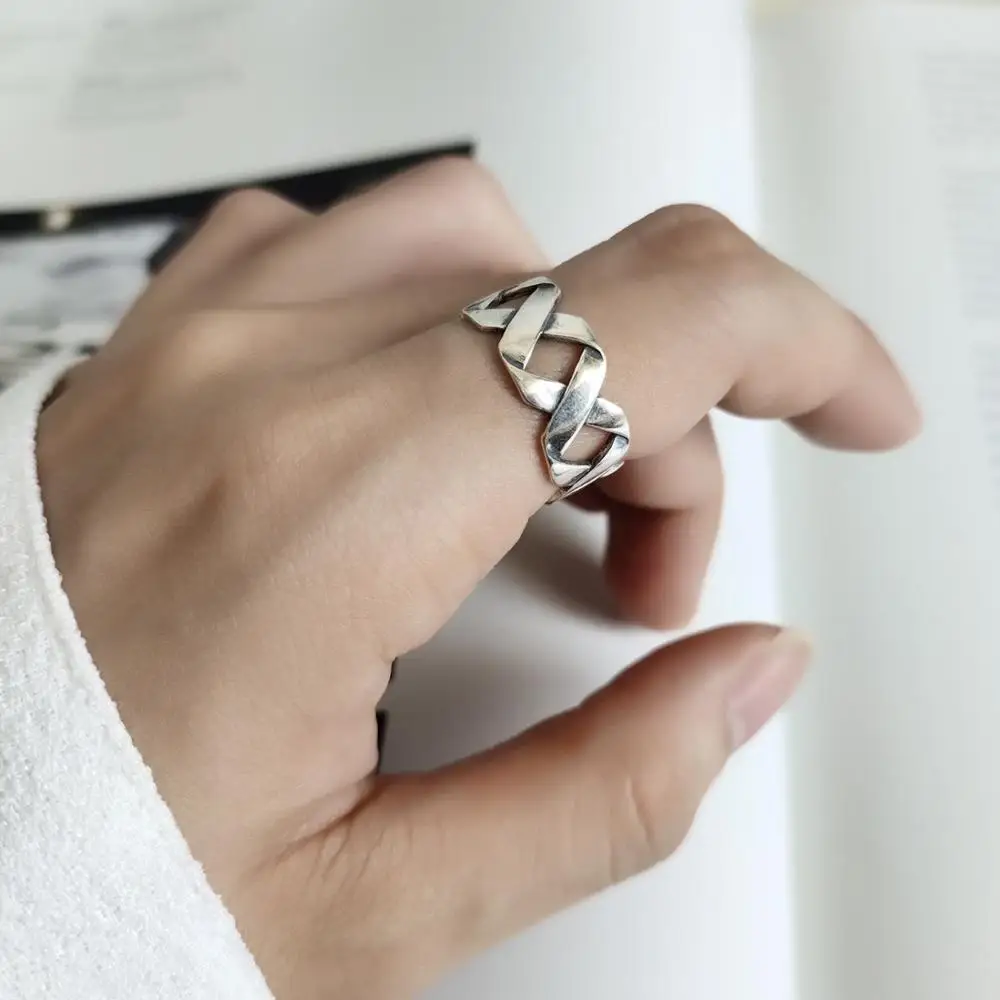 

Luxury Vintage retro 925 sterling silver ins style joker finger rings