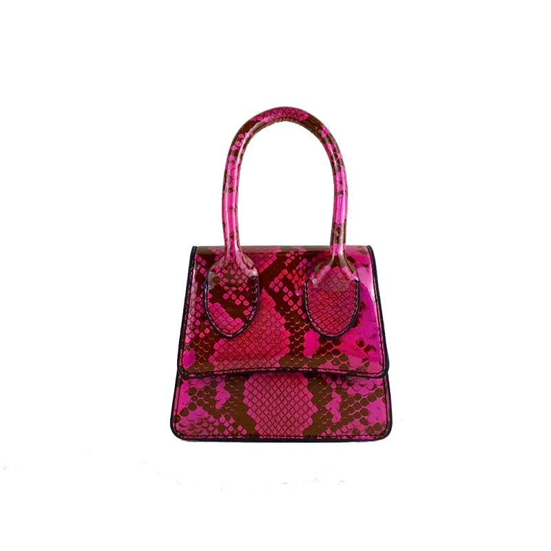 

Hot sale sexy women fashion colorful snakeskin mini bag trendy purses and handbags, 7 colors