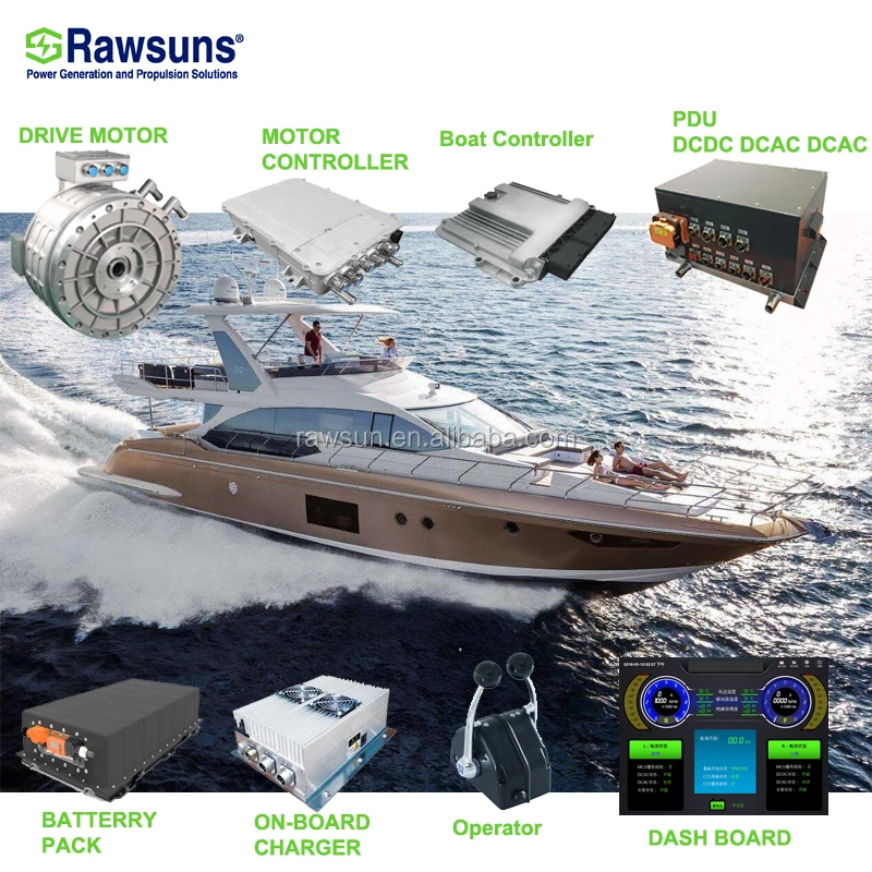 High Quality 200kw 1040 Knots Inboard Electric Boat Motor Conversion