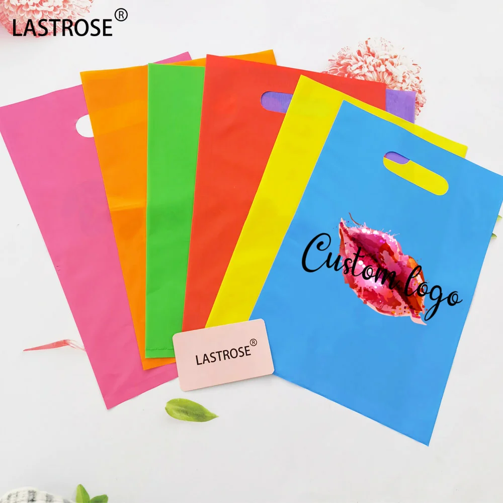 

NO MOQ Custom Logo Printing Clothes Gifts Cosmetic Personal Care Products Packaging Plastic Bag